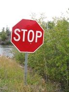 stop sign on road