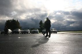 road parking rain