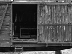 old wooden train carriage