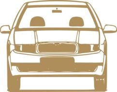 car silhouette on white background as an illustration
