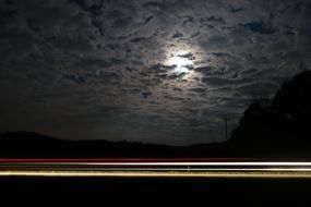 road long exposure drawing