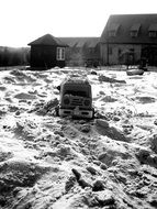 toy truck in the sand