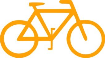 graphic image of a yellow bicycle