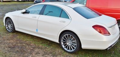 white elegant mercedes