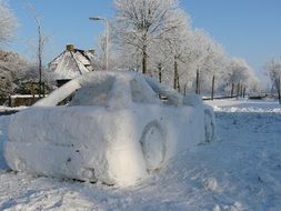 car in snow