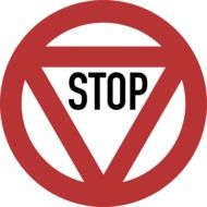 prohibitory sign "stop"