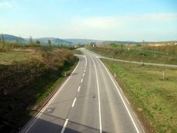 panorama of an empty asphalt road