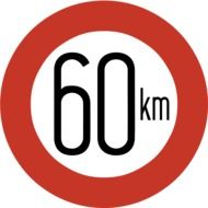 speed limit sign 60 km drawing