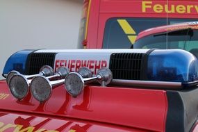 fire truck signal close up