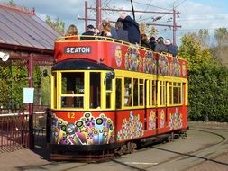 Colorful trolley in england