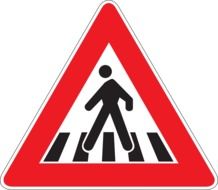 pedestrian traffic sign on a white background