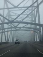 bridge in fog