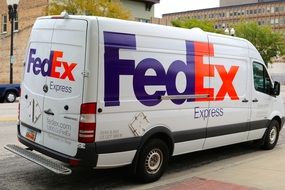 car of a FedEx delivery company