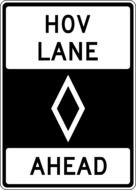 HOV Lane sign clipart