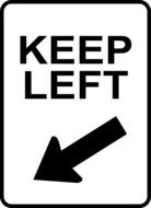 sign with a arrow about a left direction