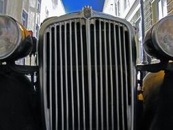 front of old car