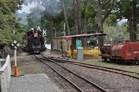 Arrival of locomotive