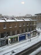 snowy London street