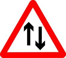 sign traffic two way drawing