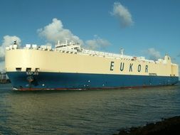 asian vision freight ship in harbor