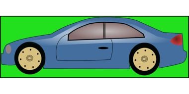 graphic image of an elegant blue car
