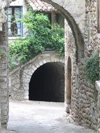 Pedestrian street in a village