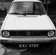 Old white Volkswagen