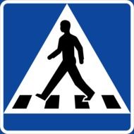 sign of pedestrian crossing