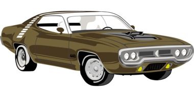 drawing of a brown car on a white background