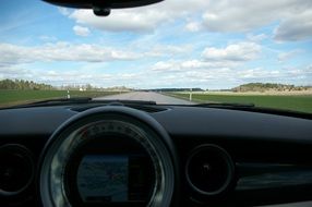 view from driver's seat