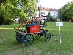 Picture of ancient fire extinguisher truck