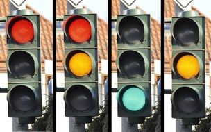 Traffic lights with different signals