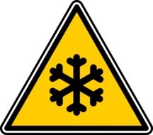 low temperature warning sign