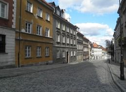 deserted street of Warsaw