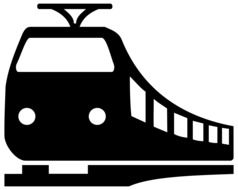 train silhouette on white background