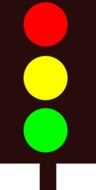 drawing traffic lights on a white background