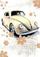 Volkswagen Beetle as a clipart