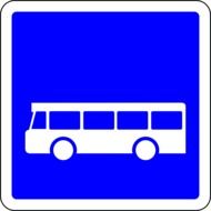 white bus on blue background