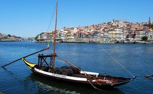 ancient boat in the Port of Portugal