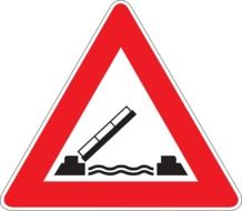 Opening For Swing Bridge, road sign