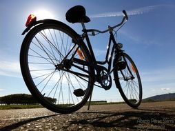 bicycle bike old bicycles sunset