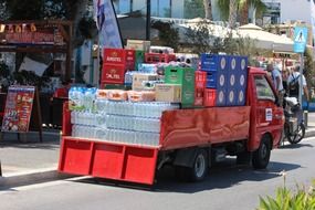 small truck on the street in mexico