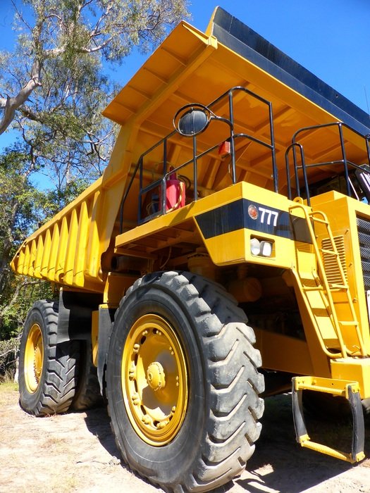 heavy yellow truck