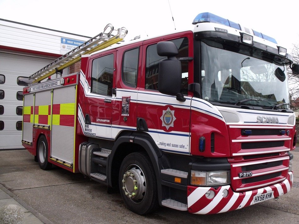 fire truck at the fire station