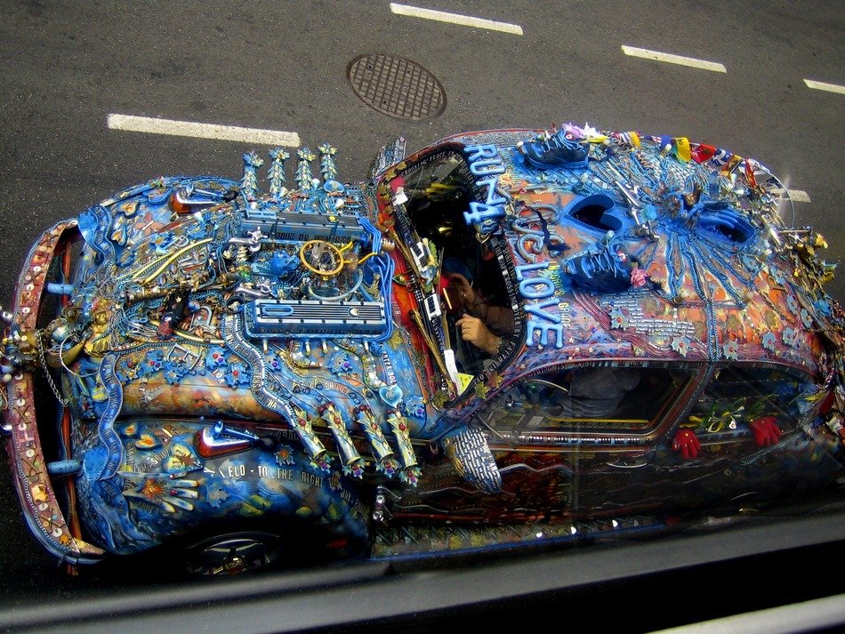 crazy car on the road