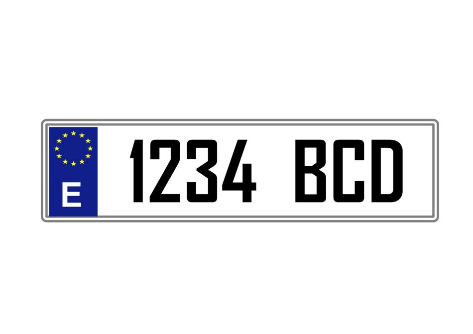license plate car in spain