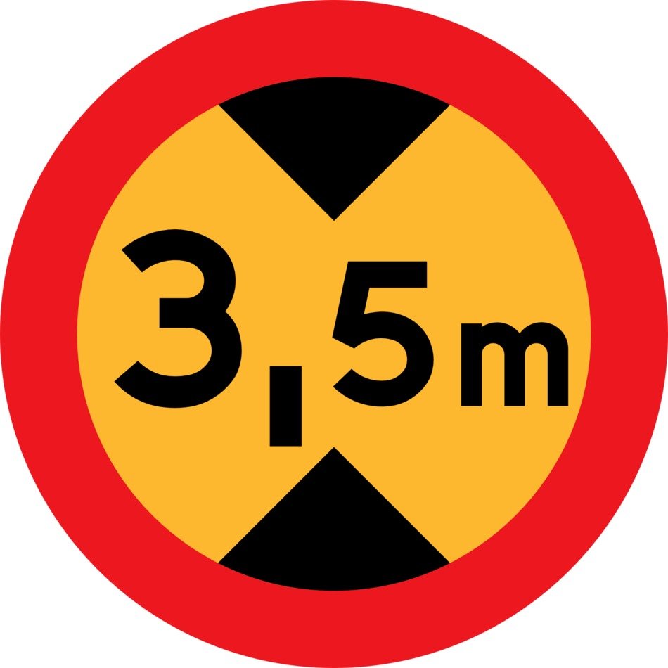 road sign maximum meters drawing