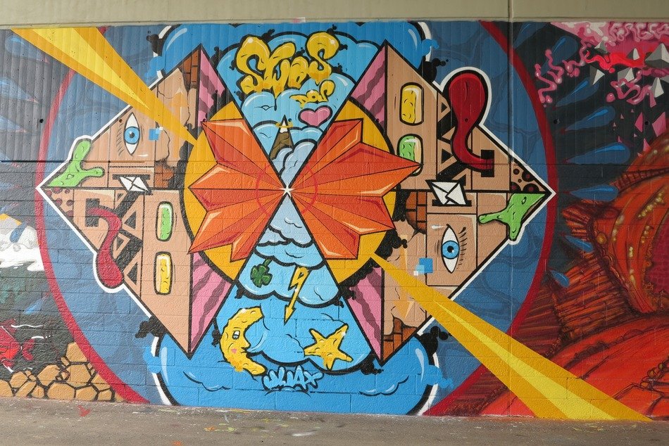 Colorful graffiti in Duisburg
