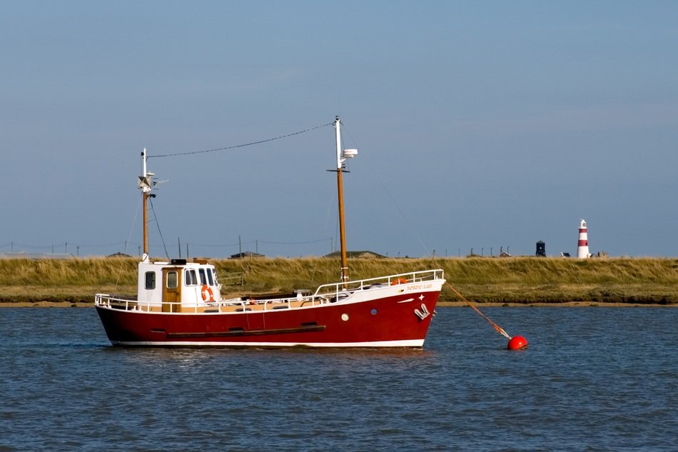 double mast vessel on the Orwell River