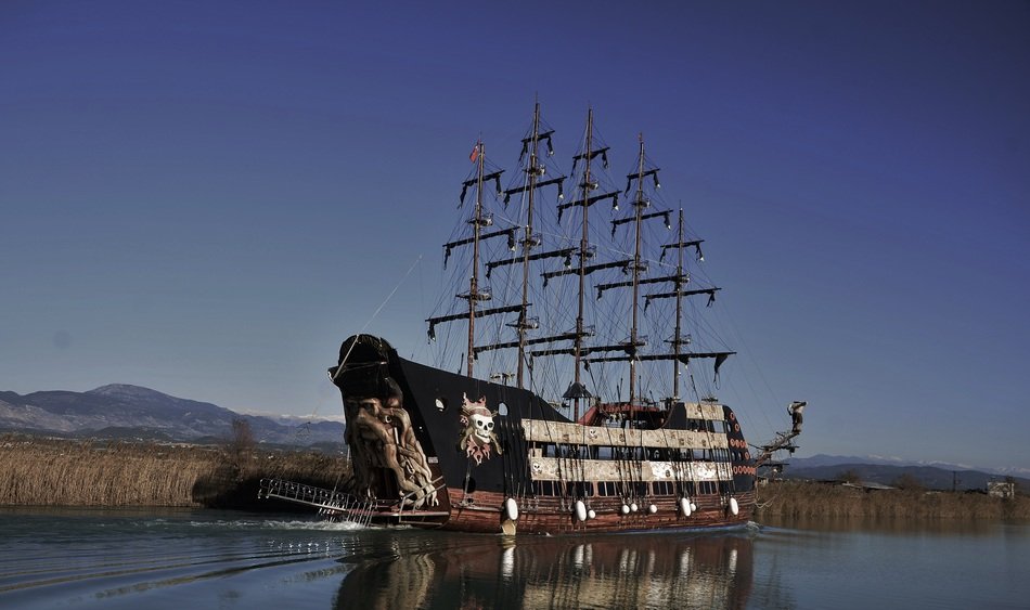 ship on the sea water